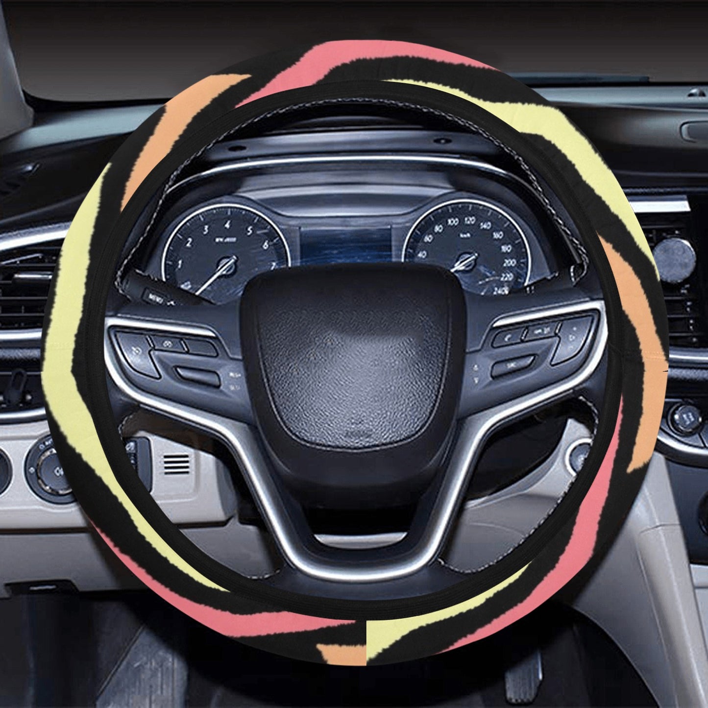 Colorful Abstract Steering Wheel Cover