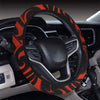 Red Tribal Swirls Steering Wheel Cover
