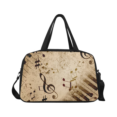 Vintage Piano & Musical Notes Fitness Bag Fitness