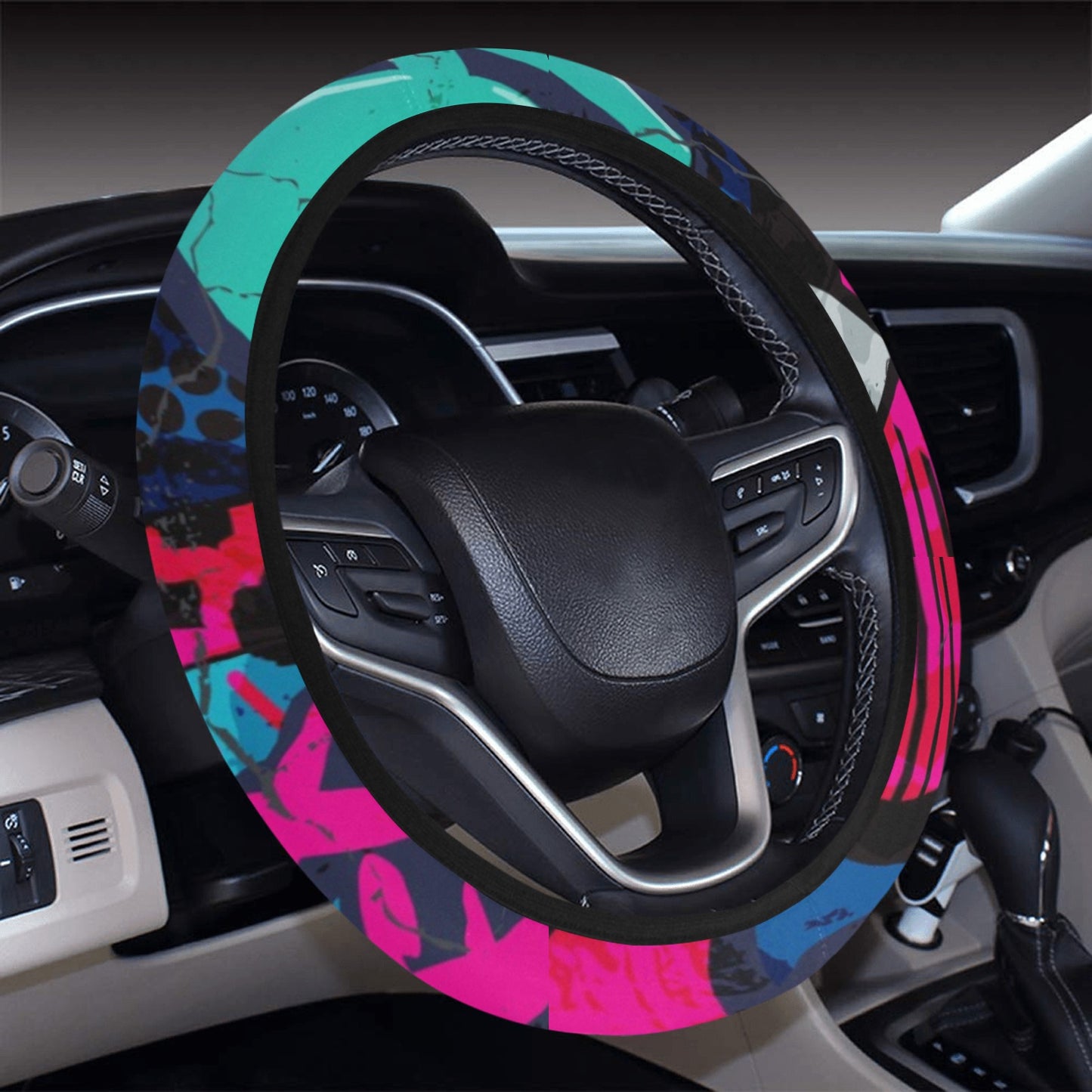 Colorful Graffiti Steering Wheel Cover