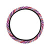 Pink Ethnic Zig Zag Steering Wheel Cover