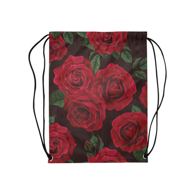 Red Roses Drawstring Bag
