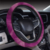 Purple Feathers Steering Wheel Cover
