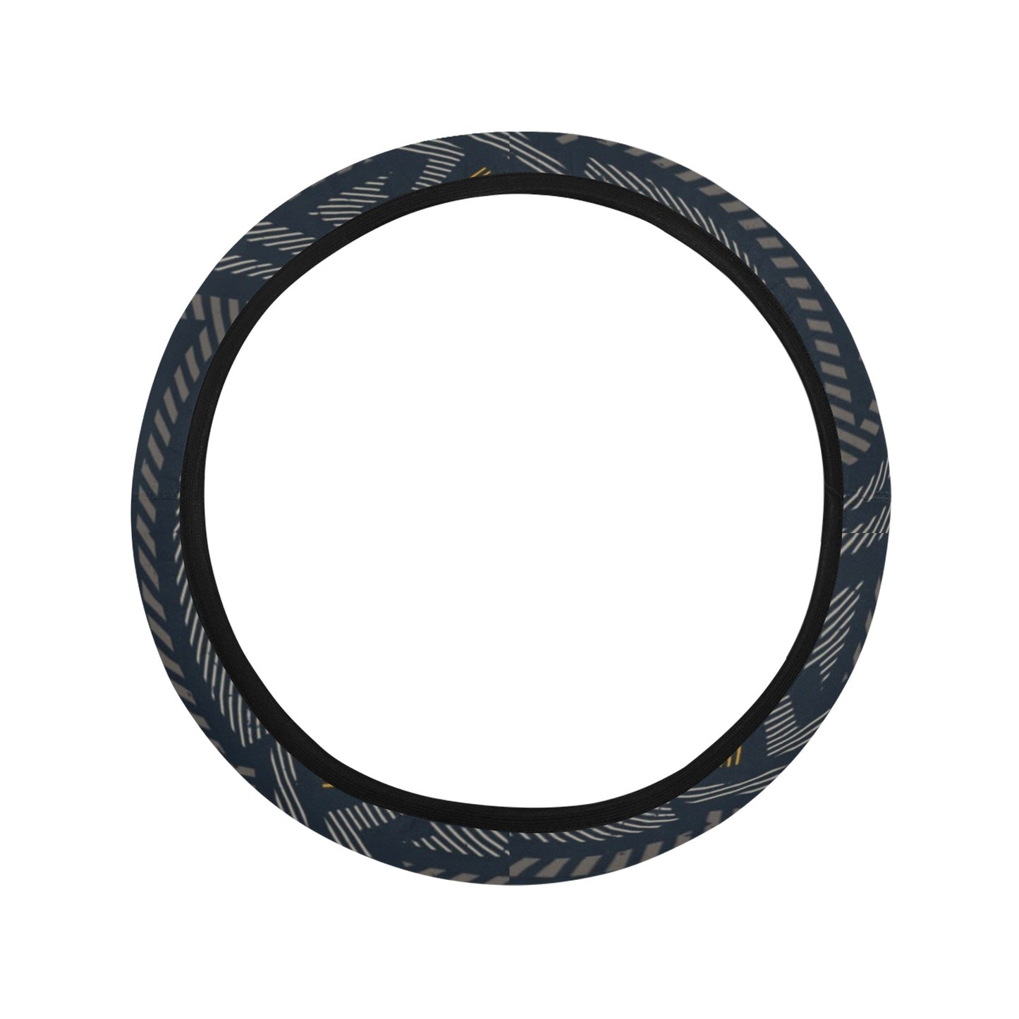 Dark Grey Abstract Steering Wheel Cover