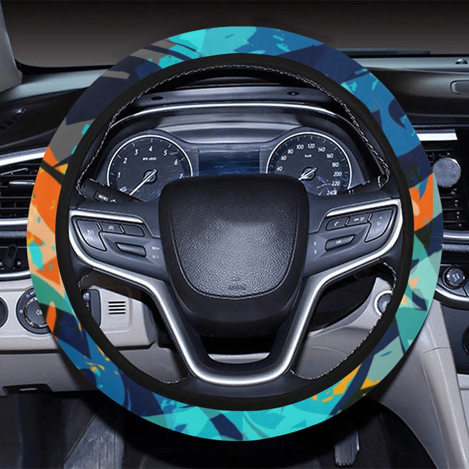 Colorful Abstract Graffiti Steering Wheel Cover