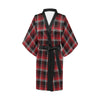 Red Plaid Kimono Robe