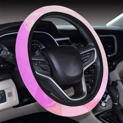 Pink Pastel Abstract Steering Wheel Cover