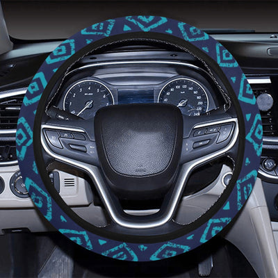 Blue Ethnic Stripes Steering Wheel Cover