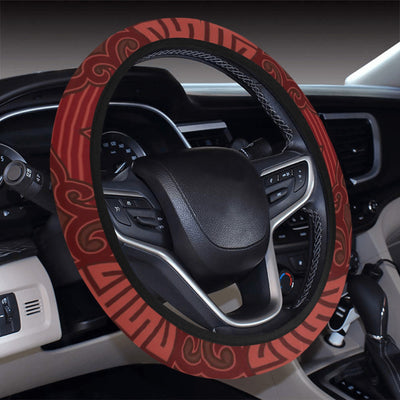 Red Oriental Steering Wheel Cover