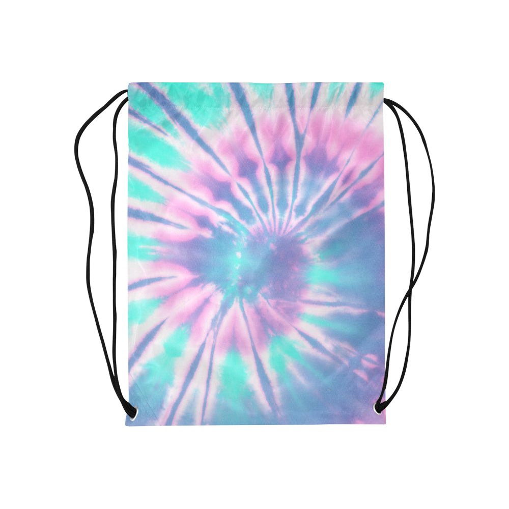 Pink Tie Dye Drawstring Bag