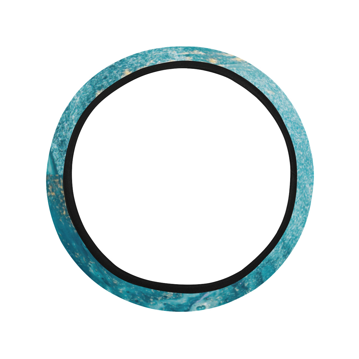Teal Marble Steering Wheel Cover