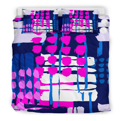 Pink & Purple Abstract Art Bedding Set