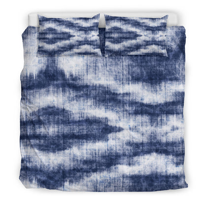 Blue Denim Abstract Bedding Set
