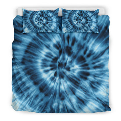 Blue Tie Dye Print Bedding Set