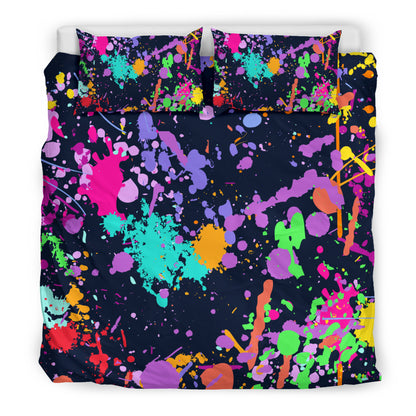 Colorful Paint Drip Bedding Set