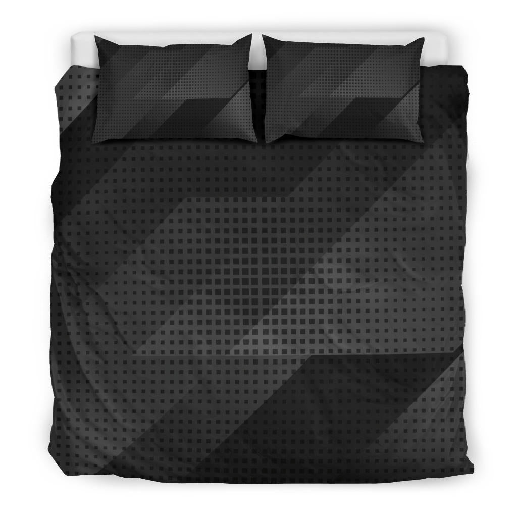 Dark Grey & Black Abstract Bedding Set