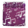 Purple Musical Notes Bedding Set