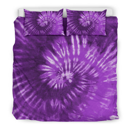 Purple Tie Dye Print Bedding Set