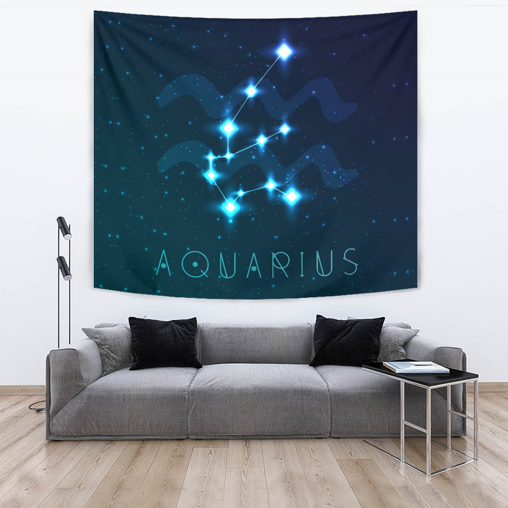 Aquarius Zodiac Wall Tapestry