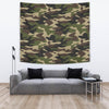 Army Green Camouflage Wall Tapestry