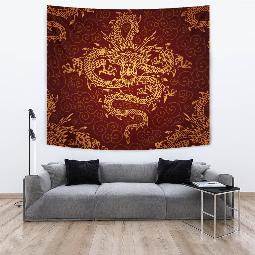 Red Dragon Wall Tapestry