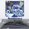 Blue Floral Patchwork Decor Wall Tapestry