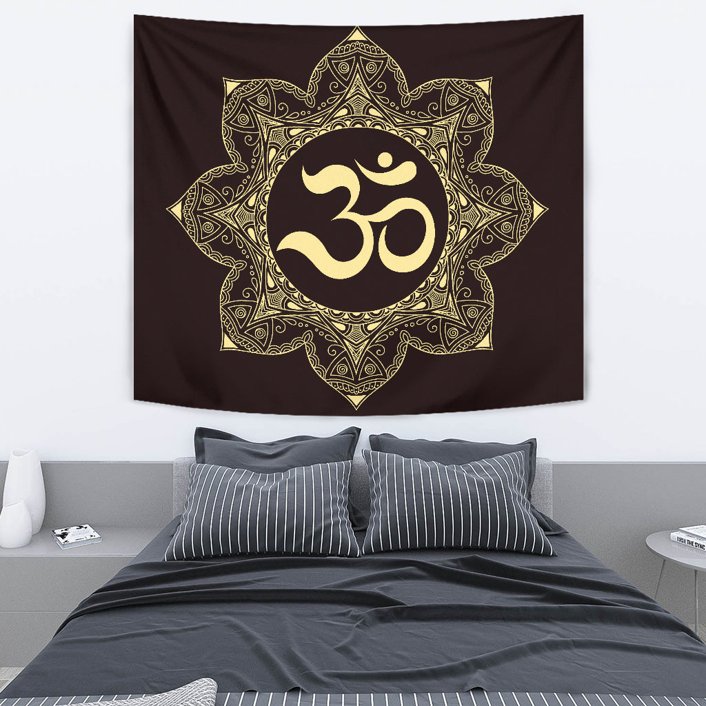 Aum Mandala Wall Tapestry