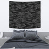 Dark Grey Camouflage Wall Tapestry