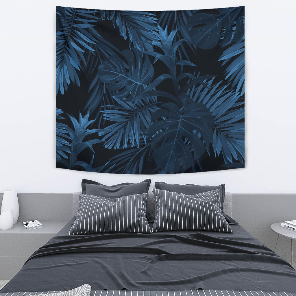 Dark Leaves Wall Tapestry