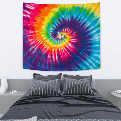 Colorful Tie Dye Spiral Wall Tapestry