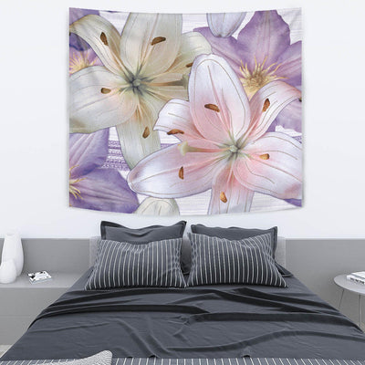 Pink & Purple Flowers Wall Tapestry