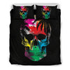 Colorful Tropical Skull Bedding Set