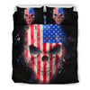 American Flag Skull Bedding Set