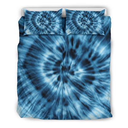 Blue Tie Dye Print Bedding Set