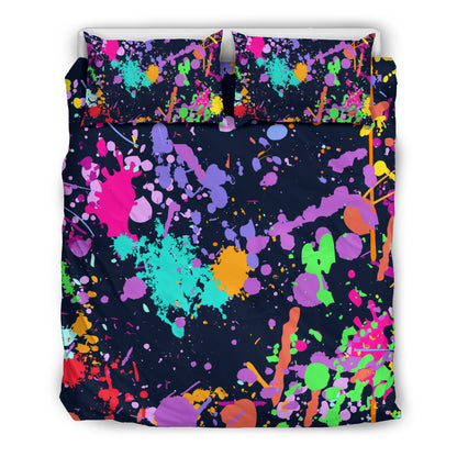 Colorful Paint Drip Bedding Set