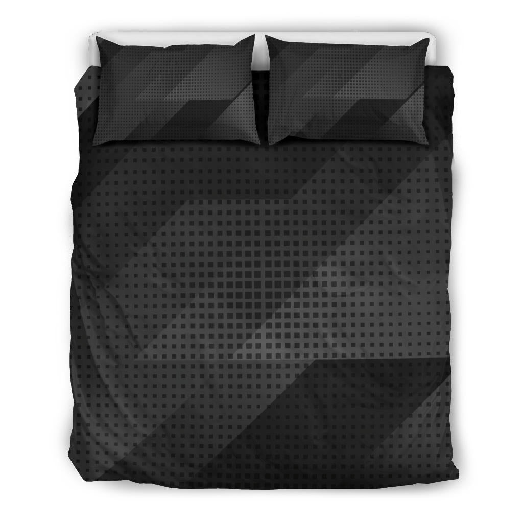 Dark Grey & Black Abstract Bedding Set