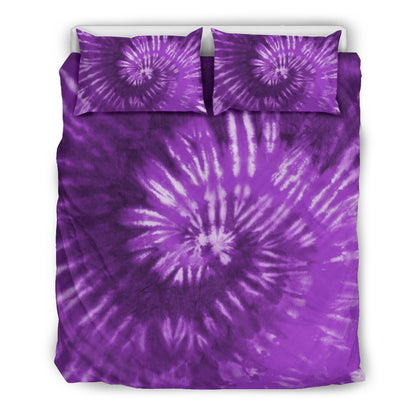 Purple Tie Dye Print Bedding Set