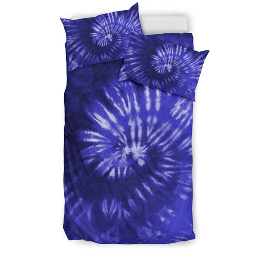 Royal Blue Tie Dye Bedding Set