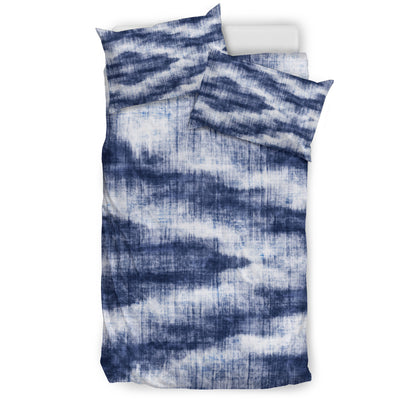 Blue Denim Abstract Bedding Set