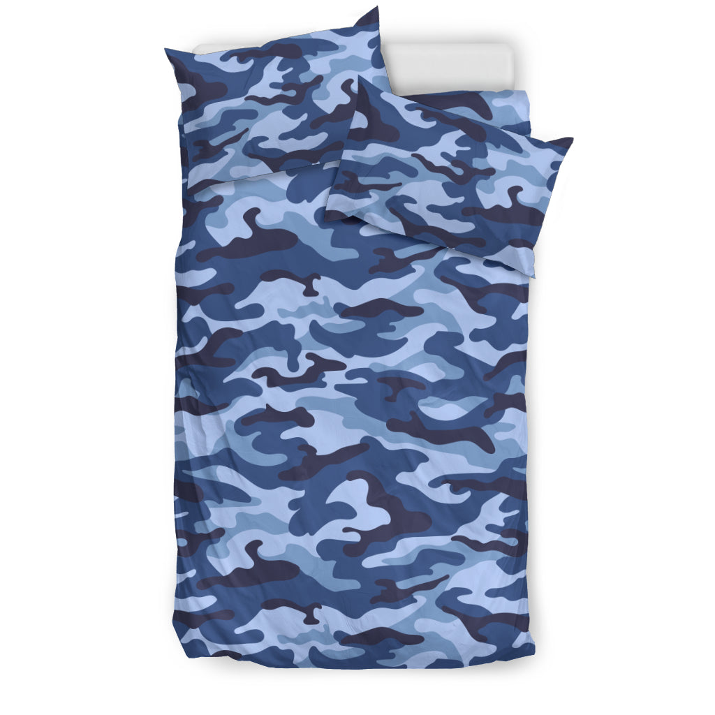 Blue Camouflage Bedding Set