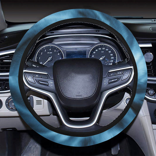 Blue Tie Dye Steering Wheel Cover