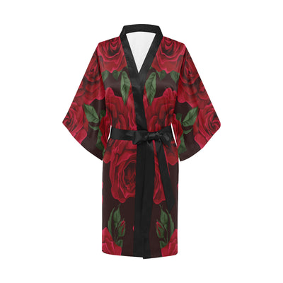 Red Roses Kimono Robe
