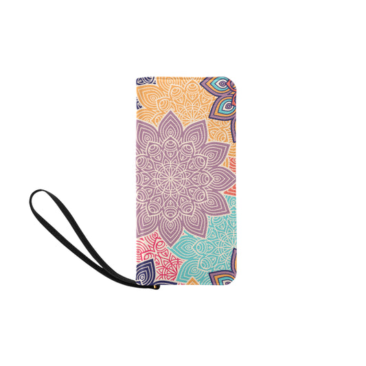 Colorful Floral Mandalas Clutch Purse