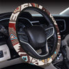 Brown Boho Chic Bohemian Aztec Steering Wheel Cover
