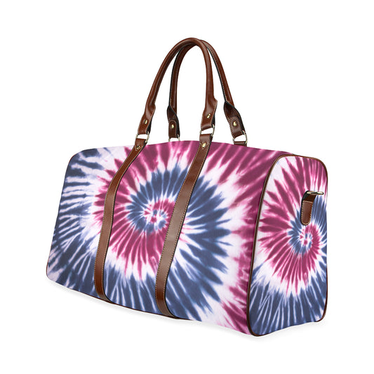 Red White Blue Tie Dye Travel Bag