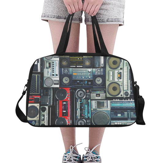 Vinatge Boombox Stereos Fitness Bag Fitness