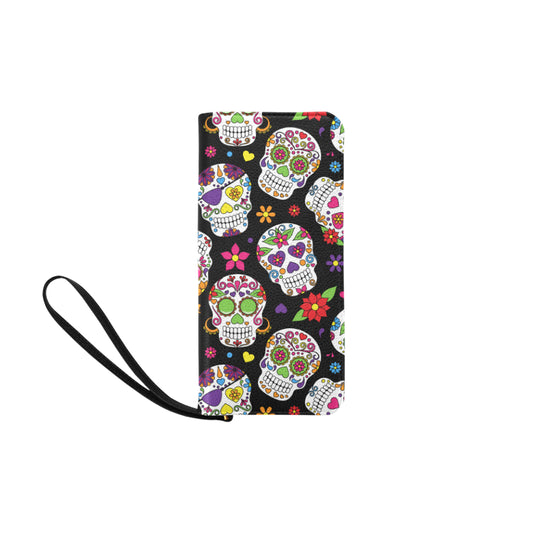 Colorful Sugar Skulls Clutch Purse
