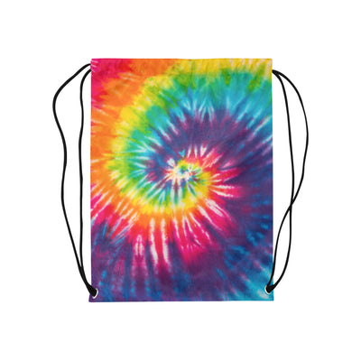 Colorful Tie Dye Spiral Drawstring Bag