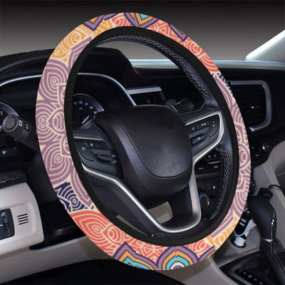 Colorful Floral Mandalas Steering Wheel Cover