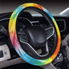 Colorful Tie Dye Abstract Art Steering Wheel Cover
